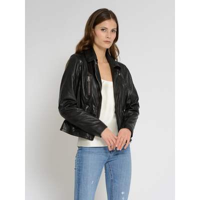 Preisvergleich für Maze Damen Lederjacke schwarz Gr. XL, aus Polyester,  Größe XL | Ladendirekt