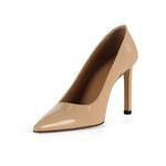 Klassische Pump von Boss, in der Farbe Beige, aus Leder, andere Perspektive, Vorschaubild