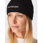 Beany von Calvin Klein Jeans, in der Farbe Schwarz, aus Textil, andere Perspektive, Vorschaubild