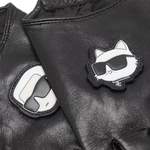 Handschuhe von Karl Lagerfeld, in der Farbe Schwarz, aus Leder, andere Perspektive, Vorschaubild