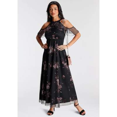 Preisvergleich für Melrose Abendkleid, aus weichem Mesh - NEUE KOLLEKTION,  in der Farbe Schwarz, aus Jersey, GTIN: 8698269567239 | Ladendirekt