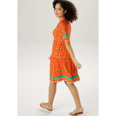 Preisvergleich für Aniston SELECTED Sommerkleid, mit verlängertem Halbarm,  aus Viskose, Größe 42 - N-Gr, GTIN: 8698700213138 | Ladendirekt