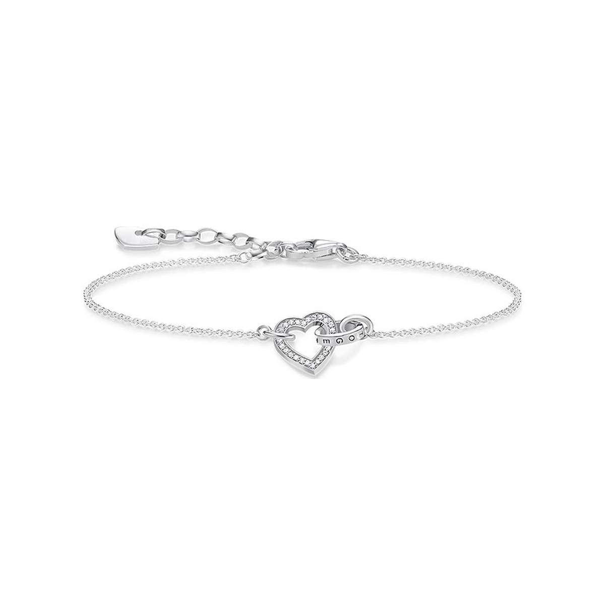 THOMAS SABO Bracciale onda con pietre in argento 925 riciclato THOMAS SABO Bracciale onda con pietre in argento 925 riciclato
