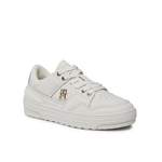 Plateau Sneaker von Tommy Hilfiger, in der Farbe Weiss, aus Textil, andere Perspektive, Vorschaubild