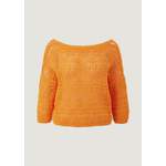 3/4 Arm-Pullover von comma, in der Farbe Orange, aus Baumwolle, Vorschaubild