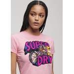 Print-Shirt von Superdry, in der Farbe Rosa, aus Jersey, andere Perspektive, Vorschaubild