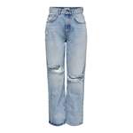 Weite Jeans von Only, in der Farbe Blau, aus Baumwolle, Vorschaubild