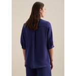 Klassische Bluse von seidensticker, in der Farbe Blau, aus Polyester, andere Perspektive, Vorschaubild