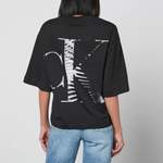 T-Shirt von Calvin Klein, in der Farbe Schwarz, aus Jeans, andere Perspektive, Vorschaubild