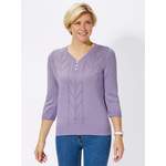 3/4 Arm-Pullover von Classic Basics, in der Farbe Lila, aus Polyacryl, andere Perspektive, Vorschaubild