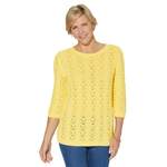 3/4 Arm-Pullover von Casual Looks, in der Farbe Gelb, aus Baumwolle, andere Perspektive, Vorschaubild