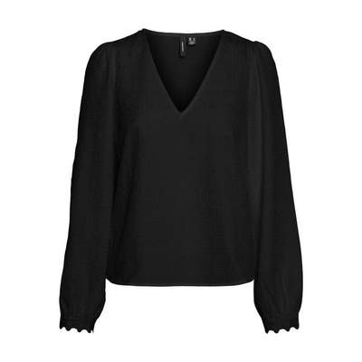 Preisvergleich für Bluse 'MALI', in der Farbe Schwarz, aus Polyester, Größe  S, GTIN: 5715432951015 | Ladendirekt