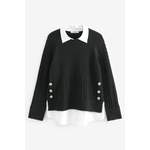 2-in-1 Pullover von Next, in der Farbe Schwarz, andere Perspektive, Vorschaubild