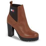 High Heel Stiefelette von Tommy Jeans, in der Farbe Braun, aus Leder, andere Perspektive, Vorschaubild