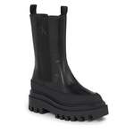 Chelsea-Boot von Calvin Klein Jeans, in der Farbe Schwarz, aus Leder, andere Perspektive, Vorschaubild