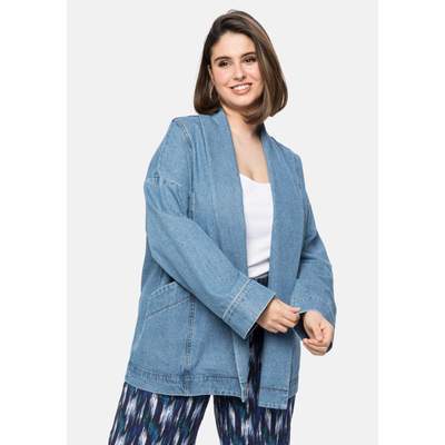 Preisvergleich für Sheego Jeansjacke Große Größen, ohne Kapuze, in  verkürzter Form, in der Farbe Blau, aus Baumwolle, GTIN: 4063136203291 |  Ladendirekt