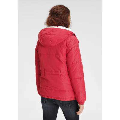 Preisvergleich für ALPENBLITZ Steppjacke »Schneejubel«, mit Kapuze, mit  kuscheligem Fellimitat-Futter, in der Farbe Rot, aus Webstoff, Größe 34,  GTIN: 4067601026712 | Ladendirekt