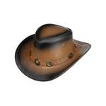Cowboyhut von Scippis, in der Farbe Braun, aus Leder, andere Perspektive, Vorschaubild