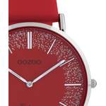 Damen-Armbanduhr von Oozoo, in der Farbe Rot, aus Metall, andere Perspektive, Vorschaubild
