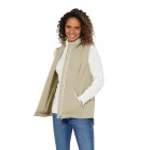 Softshellweste von collection L, in der Farbe Beige, aus Polyester, andere Perspektive, Vorschaubild