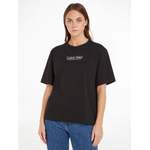 T-Shirt von Calvin Klein, in der Farbe Schwarz, aus Jersey, andere Perspektive, Vorschaubild