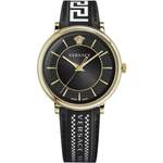 Schweizer Uhr von Versace, in der Farbe Schwarz, aus Edelstahl, andere Perspektive, Vorschaubild