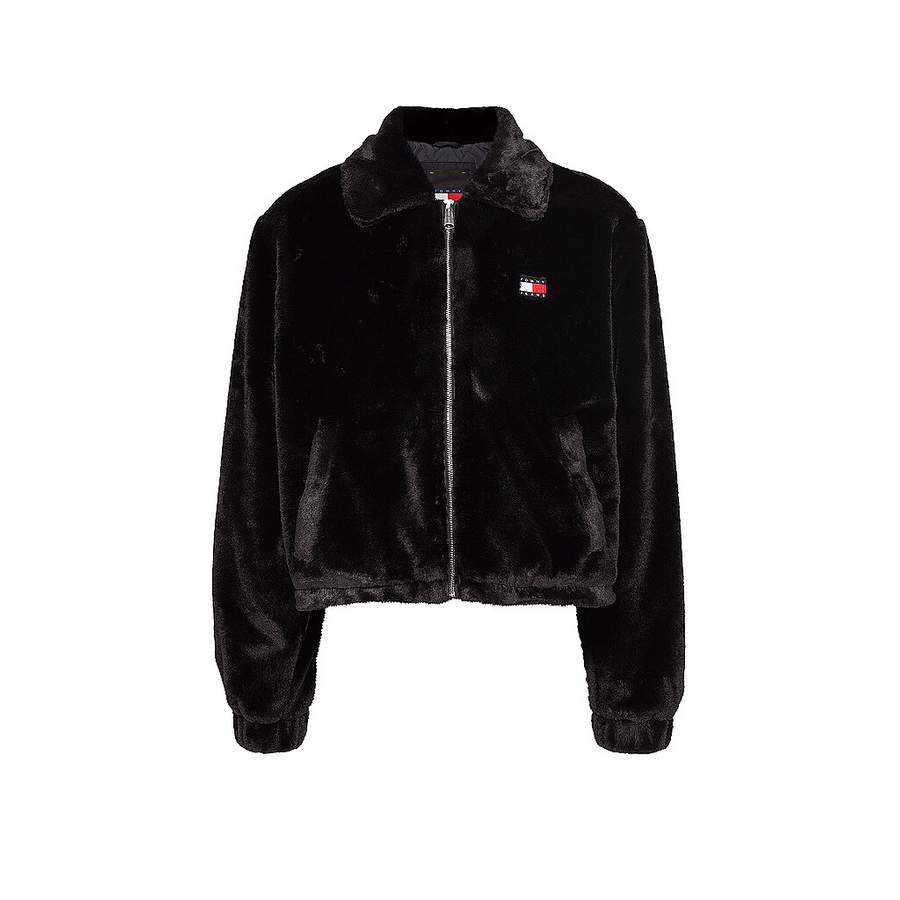 Preisvergleich für TOMMY JEANS Jacke in Felloptik schwarz S, aus