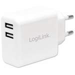 USB-Ladegerät von Logilink, in der Farbe Weiss, andere Perspektive, Vorschaubild
