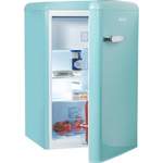 Freistehender Kühlschrank von AMICA, in der Farbe Blau, andere Perspektive, Vorschaubild