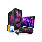 Gaming-PC-Komplettsystem von SYSTEMTREFF, in der Farbe Schwarz, andere Perspektive, Vorschaubild