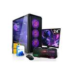 Gaming-PC-Komplettsystem von SYSTEMTREFF, in der Farbe Schwarz, andere Perspektive, Vorschaubild