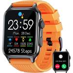 Smartwatch von EIGIIS, in der Farbe Orange, andere Perspektive, Vorschaubild