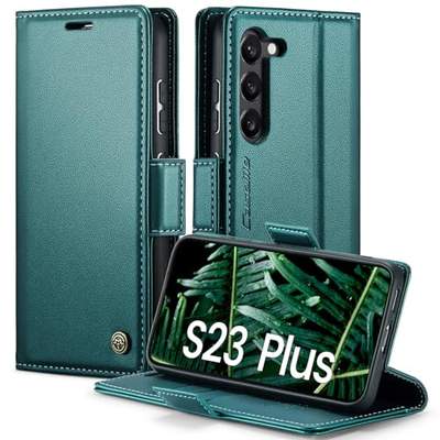Preisvergleich für XYGLOW Handyhülle für Samsung Galaxy S23 Plus Hülle  Premium Leder Klappbar Kartenfach Magnet Standfunktion RFID Schutzhülle,  SKU: B0C81187XW
