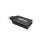 USB-Videoadapter von ROLINE, in der Farbe Schwarz, andere Perspektive, Vorschaubild
