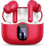 Bluetooth-Kopfhörer von Btootos, in der Farbe Rot, andere Perspektive, Vorschaubild