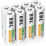 Akkumulatoren und Batterie von EBL, in der Farbe Weiss, andere Perspektive, Vorschaubild
