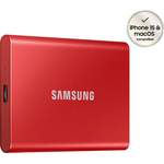 Externe Festplatte von Samsung, in der Farbe Rot, andere Perspektive, Vorschaubild