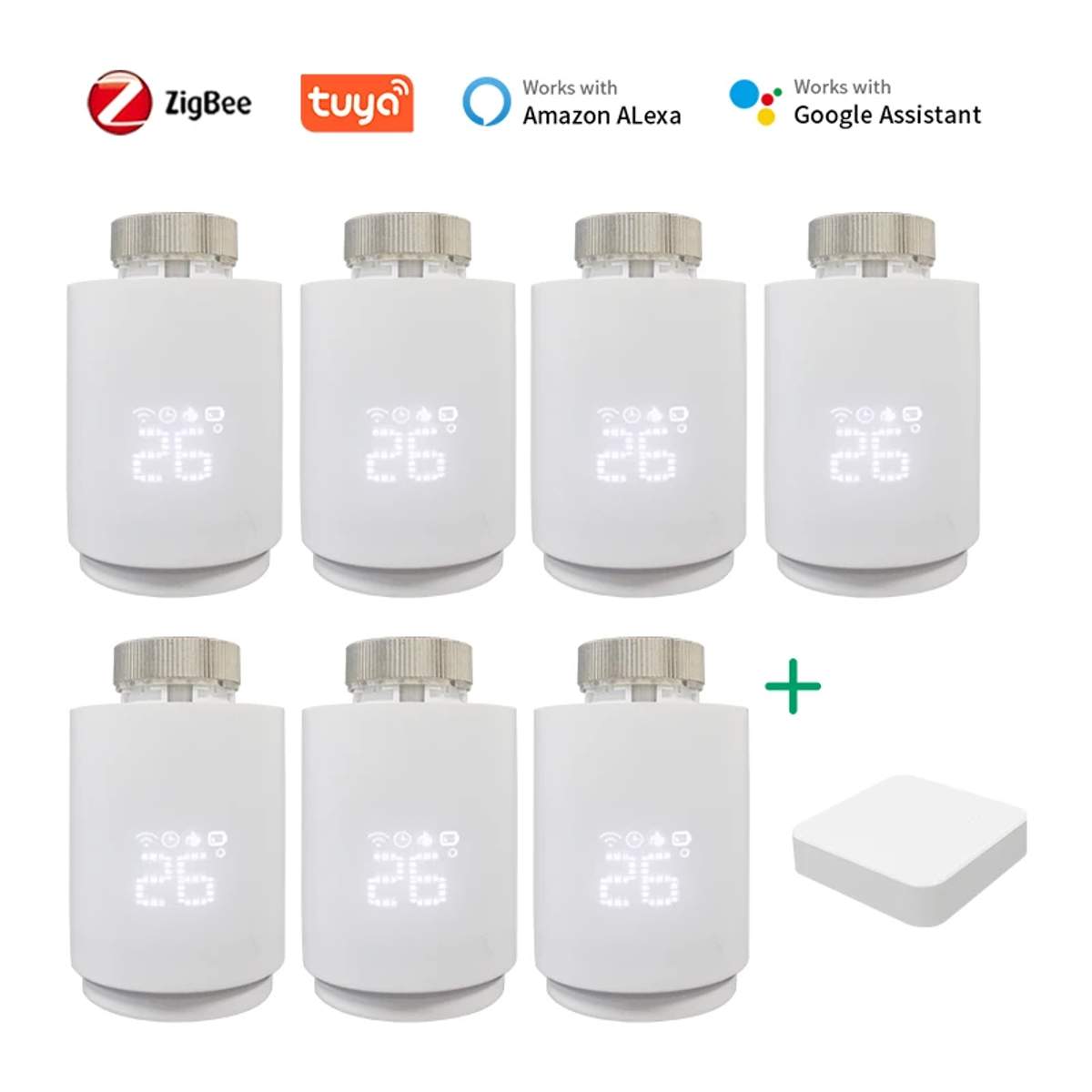 Tuya Smart ZigBee Thermostatventil für Heizkörper mit großem LCD-Display Tuya Smart ZigBee Thermostatventil für Heizkörper mit großem LCD-Display