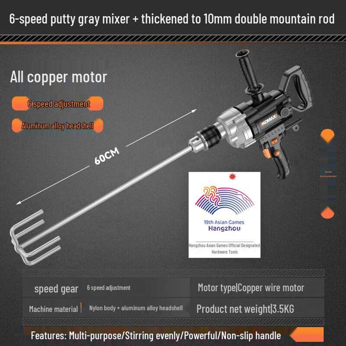 Preisvergleich für KOMAISI Heavy-Duty Electric Mixer Drill CN plug ...