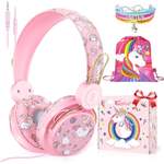 Kinder-Kopfhörer von JYPS, in der Farbe Rosa, andere Perspektive, Vorschaubild