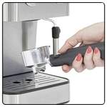 Espressomaschine von Profi Cook, in der Farbe Grau, andere Perspektive, Vorschaubild