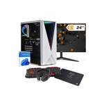 Gaming-PC-Komplettsystem von dcl24.de, in der Farbe Weiss, andere Perspektive, Vorschaubild