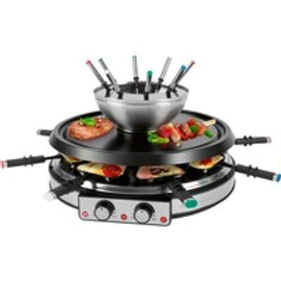 Preisvergleich für bestron Raclette AGR102, 2 Raclettepfännchen, 350 W,  Antihaftbeschichtung, in der Farbe Schwarz, GTIN: 8712184033669 |  Ladendirekt