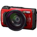 Kompaktkamera von Olympus, in der Farbe Rot, andere Perspektive, Vorschaubild