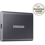 Externe Festplatte von Samsung, in der Farbe Grau, andere Perspektive, Vorschaubild