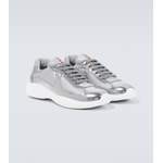 Sneakers von Prada, in der Farbe Silber, aus Leder, andere Perspektive, Vorschaubild