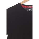 T-Shirt von alpha industries, in der Farbe Schwarz, aus Baumwolle, andere Perspektive, Vorschaubild