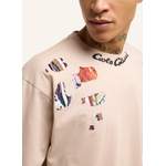 T-Shirt von carlo colucci, in der Farbe Beige, aus Baumwolle, andere Perspektive, Vorschaubild