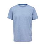 T-Shirt von Selected Homme, in der Farbe Blau, aus Baumwolle, Vorschaubild