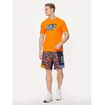 Sportshorts von EA7 Emporio Armani, in der Farbe Orange, andere Perspektive, Vorschaubild